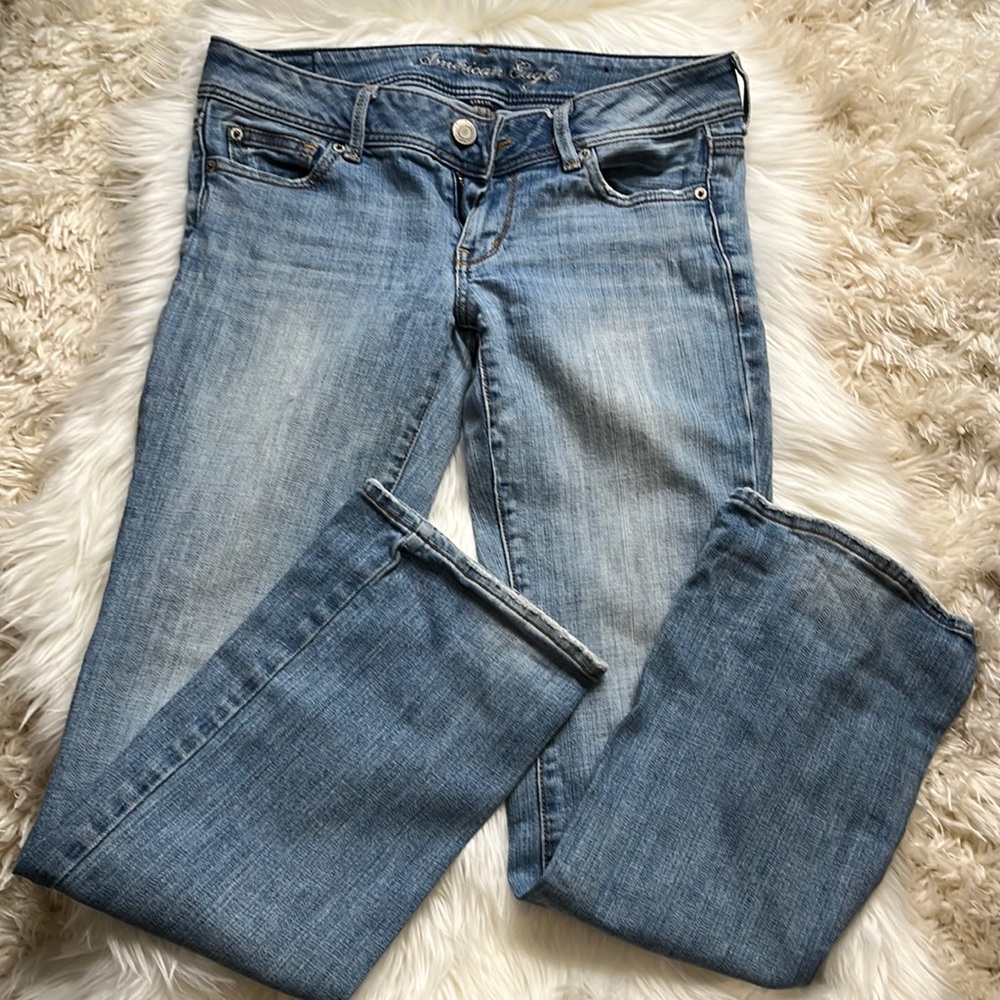 American eagle size 8 slim boot cut jeans stretch
